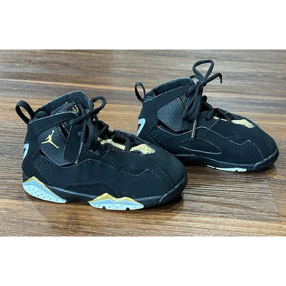 Jordan True Flight TD 'Black Metallic Gold' 2019 Size 8C 343797 070